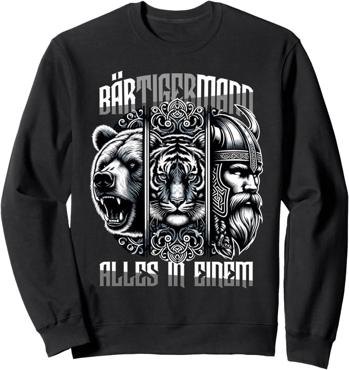Bärtigermann alles in einem Wikinger Sweatshirt