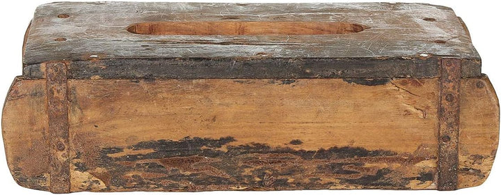 Tissuebox Ziegelform Holz Braun ca.31x15cm Kosmetiktuch-Box Taschentuch