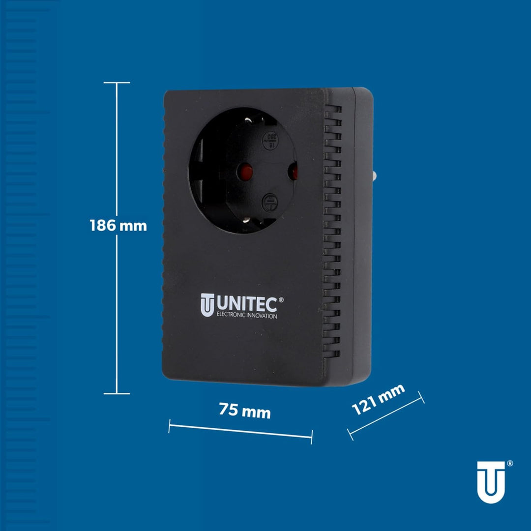 UNITEC Anlaufstrombegrenzer und Einschaltstrombegrenzer (230V ~/ 16A, Zwischenstecker, Strombegrenze