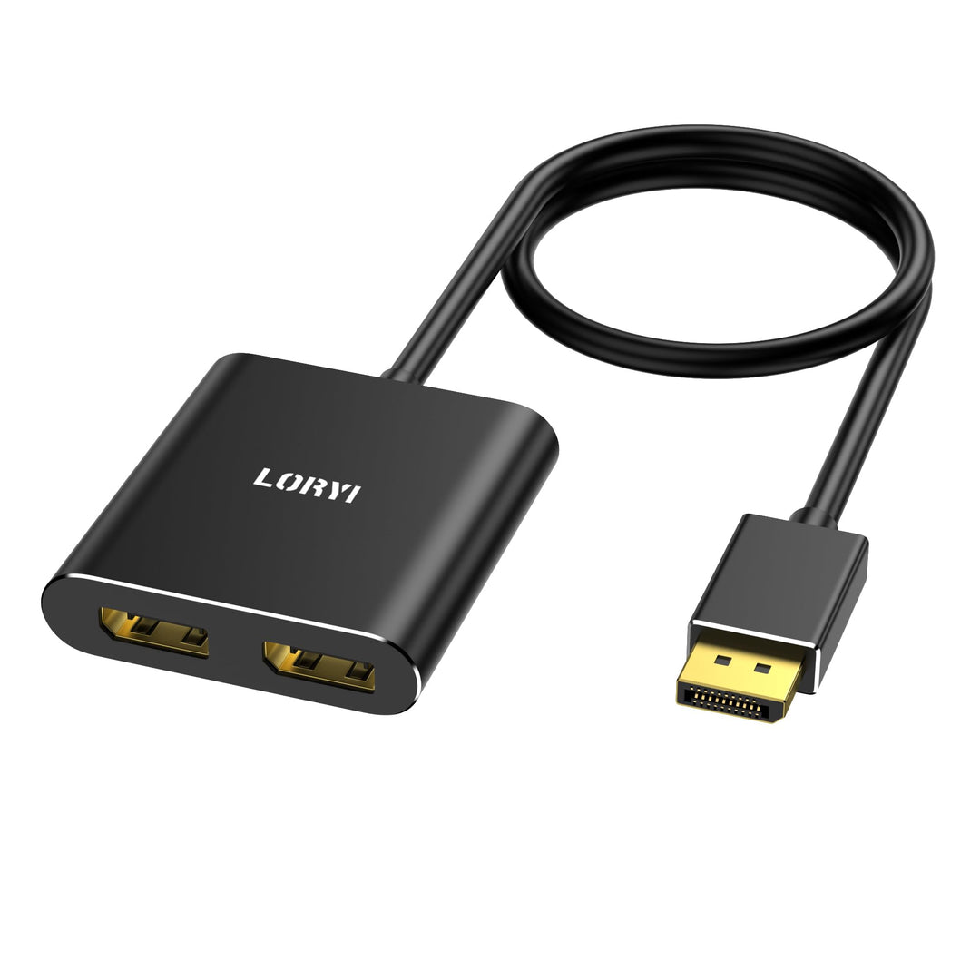 Displayport auf Dual-Displayport-Splitter-Adapter, 4K60Hz MST-Displayport-Hub, 1-in-2-Out-Display-Po