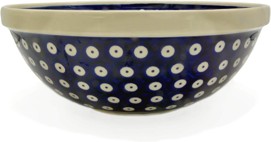 Bunzlauer Salatschale 24 cm (Dekor Blau-Auge), Dekor Blau-auge