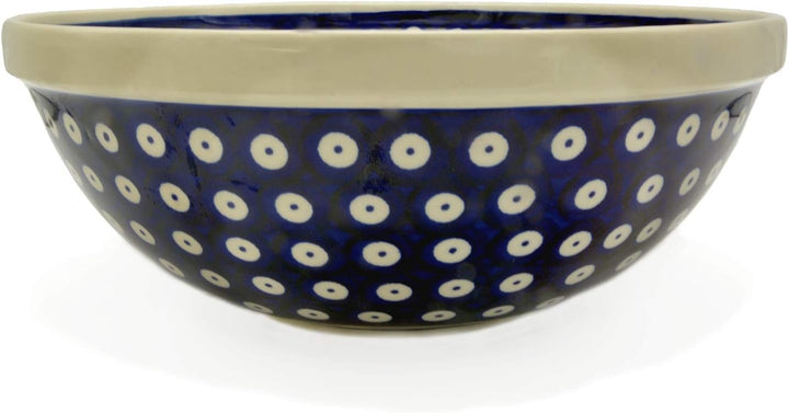 Bunzlauer Salatschale 24 cm (Dekor Blau-Auge), Dekor Blau-auge