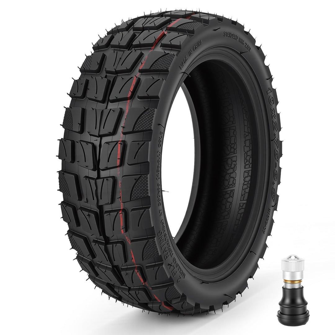 10x2.75-6.5 Tubeless Reifen mit Ventil, E Scooter Reifen Off-Road Vakuumreifen, 10 Zoll Ersatzräder
