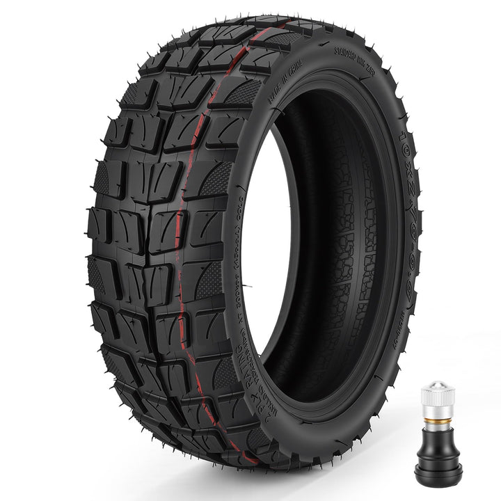 10x2.75-6.5 Tubeless Reifen mit Ventil, E Scooter Reifen Off-Road Vakuumreifen, 10 Zoll Ersatzräder