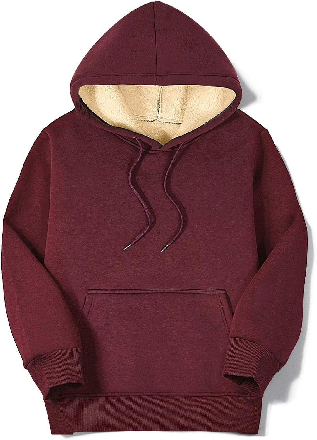 Damen Winter Warmes Sweatshirt Fleece Sherpa Gefütterter Pullover mit Kapuze Lässiger Sportlicher Fl