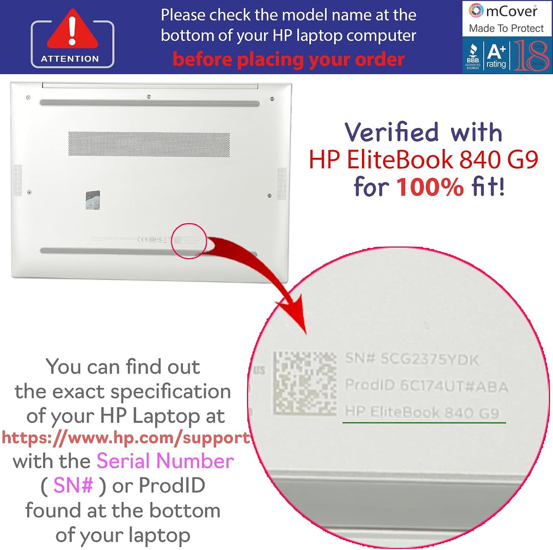 mCover Nur kompatibel mit HP EliteBook 840 (Intel CPU) | 845 (AMD CPU) | ZBook Firefly 14 G9 / G10 /