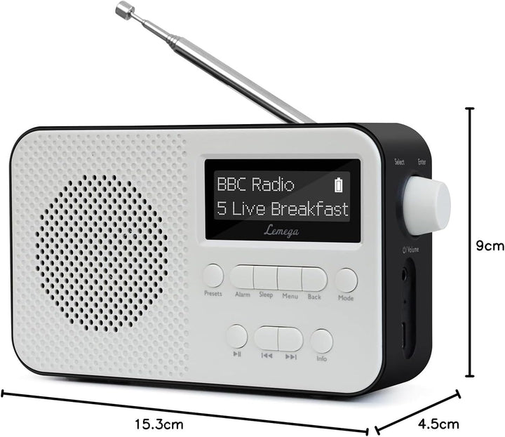 LEMEGA PR2 Tragbares DAB/DAB+ und FM Digitalradio,kompaktes Taschendesign,persönliches Taschen DAB R