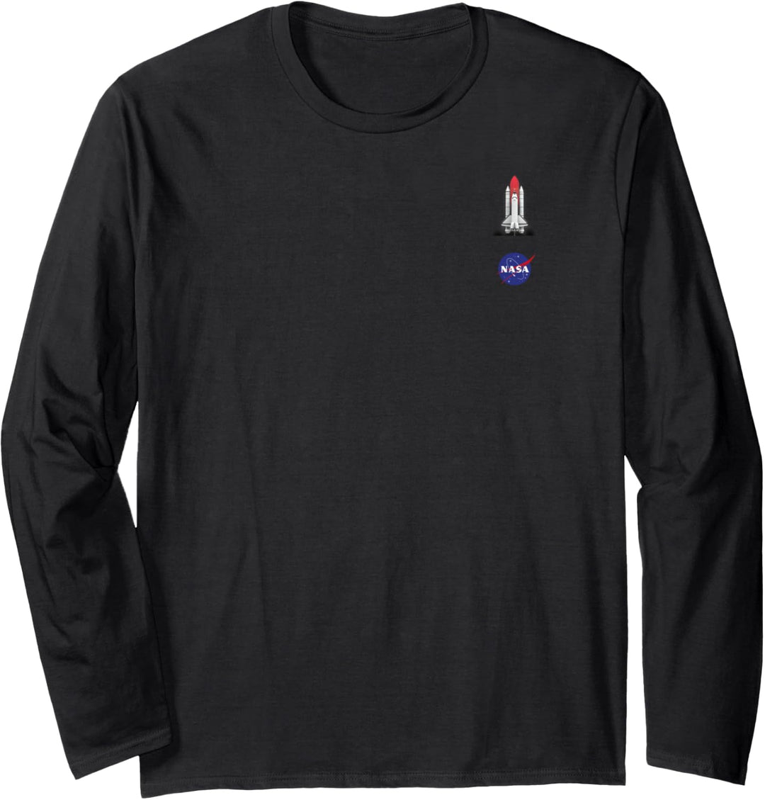 NASA Rocket Ship Logo Pocket Langarmshirt