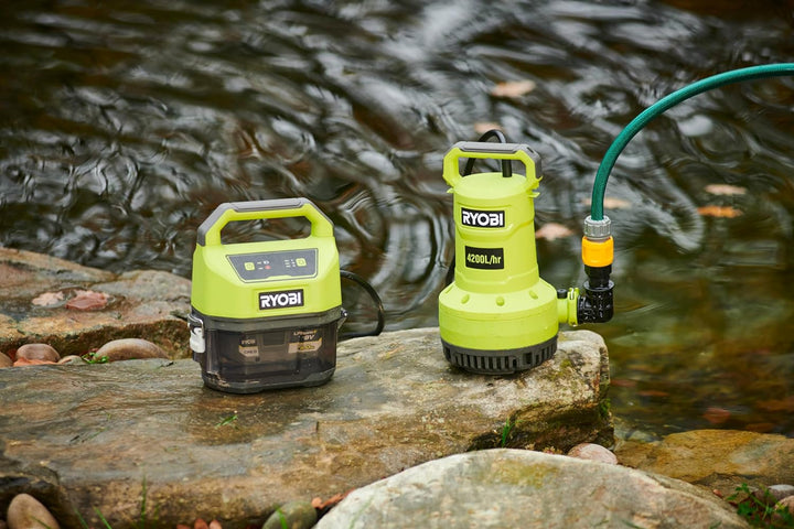 Ryobi RY18SPA-0 18 V ONE+ schnurlose Tauchpumpe (Bare Tool) Grün