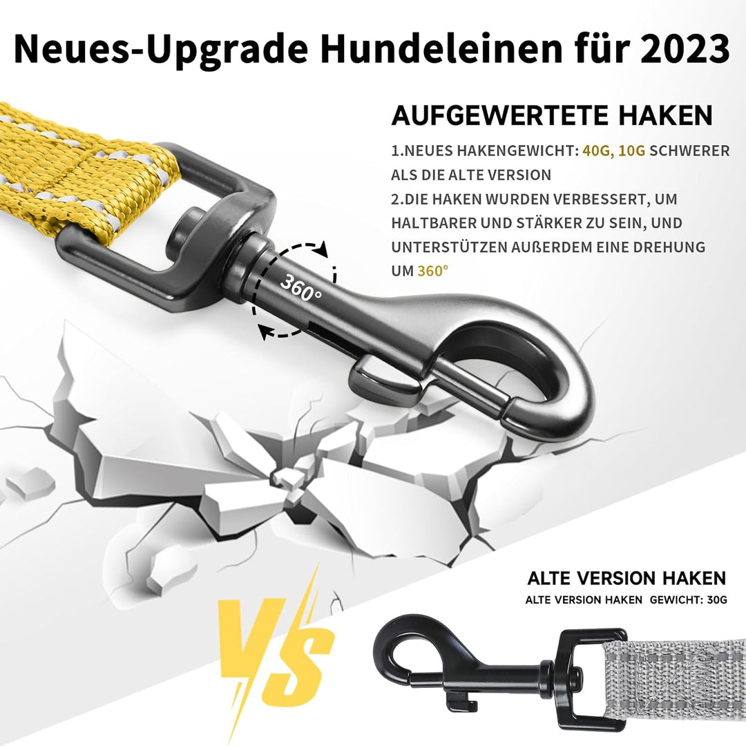Demigreat Schleppleine für Hunde, 3m / 5m / 10m / 15m / 20m Robuste Lange Hundeleine Reflektierend T