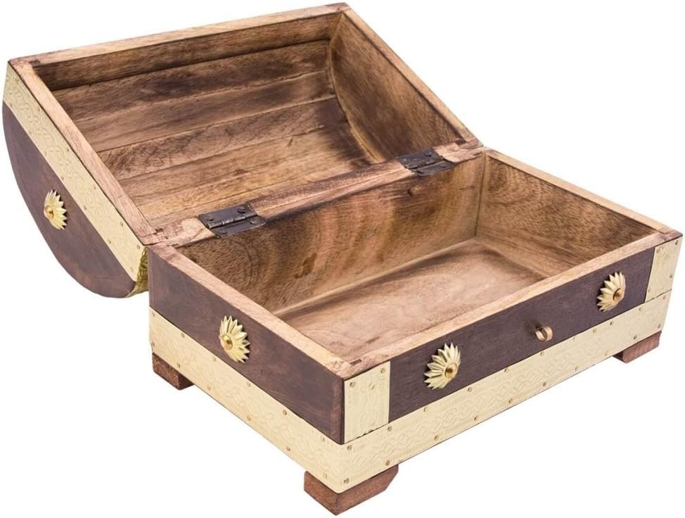 Truhe Piratenkönig aus Holz (mittel)
