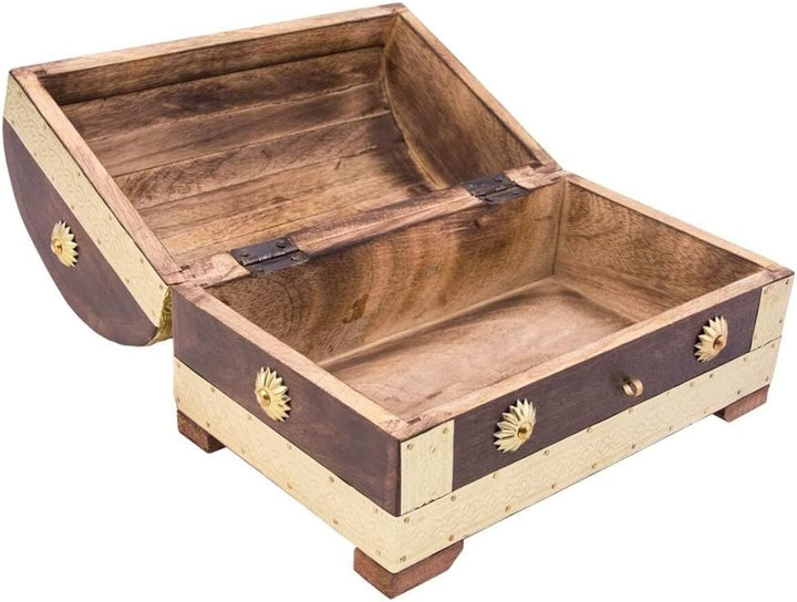 Truhe Piratenkönig aus Holz (mittel)