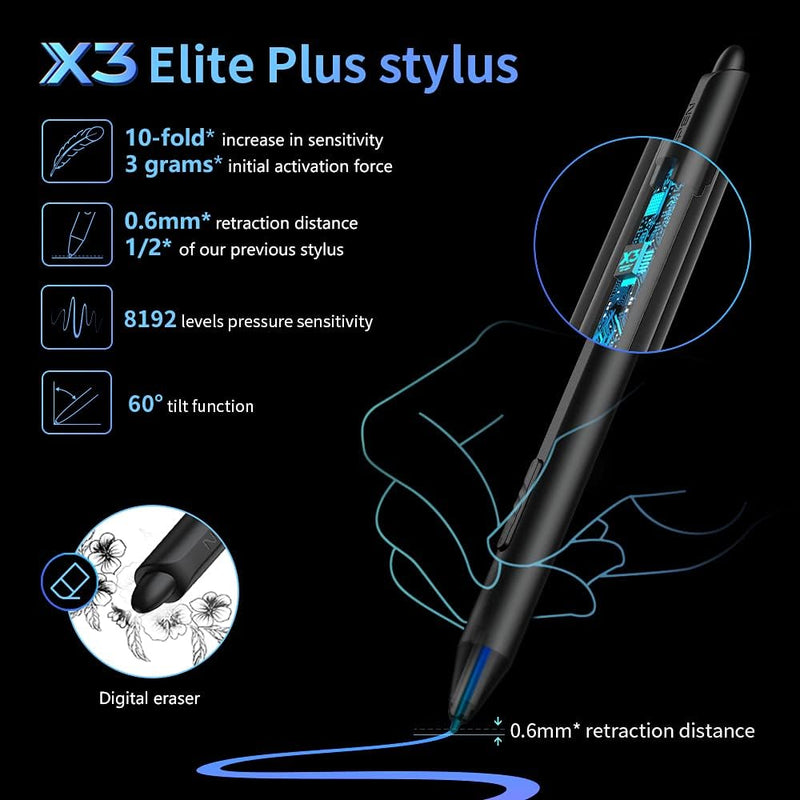 XP-PEN Artist Pro 16 Grafiktablett 15,4 Zoll volllaminiertes Pen Display 133% sRGB X3 Smart-Chip Sti