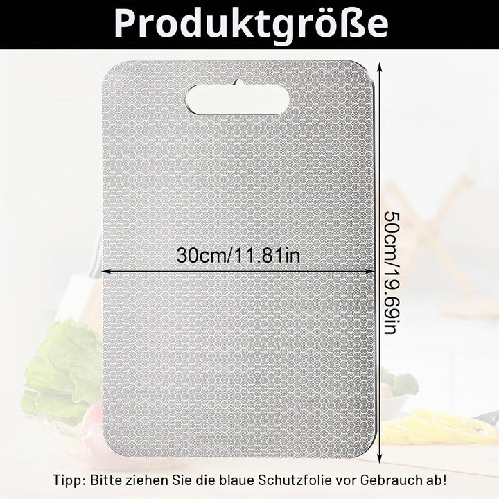 Titan Schneidebrett, S316 Schneidebrett Edelstahl, BPA-freies Doppelseitiges Lebensmittel Titanium C