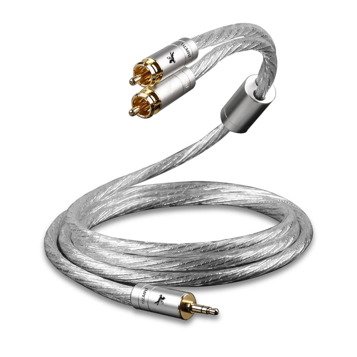 Impeto Cinch auf Klinke 3,5mm Kabel high end S-OCC Klinke auf 2x Cinch adapter Y Kabel 3.5mm aux auf