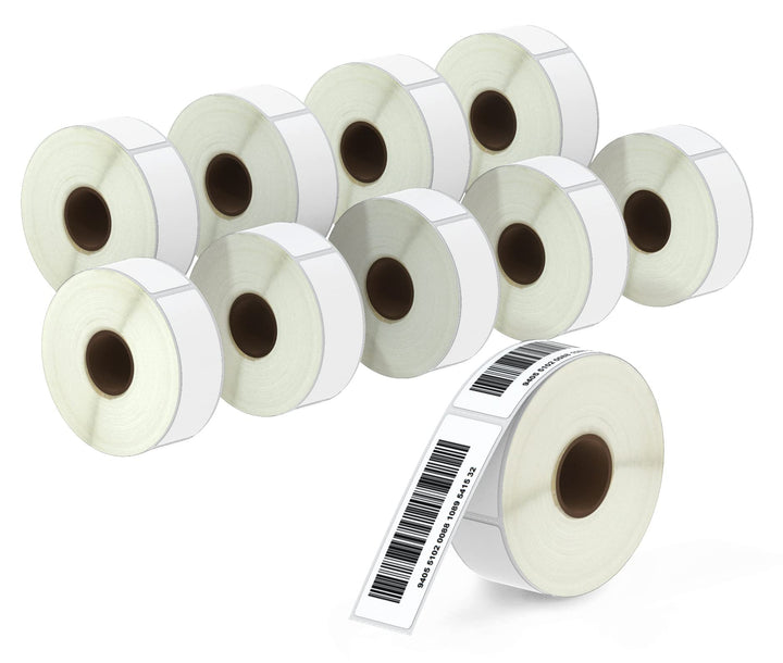 BETCKEY - 25mm x 76mm(1 in x 3 in) Perforierte Barcode/Adresse Thermoetiketten Kompatibel mit Zebra