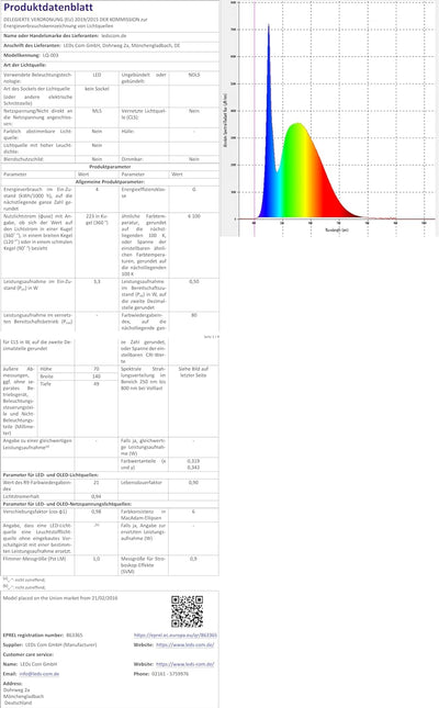 ledscom.de LED Downunder ZIBAL, Downlight, wetterfest, IP65, schwarz matt, 140 x 70mm, 3,3 W, 223lm,