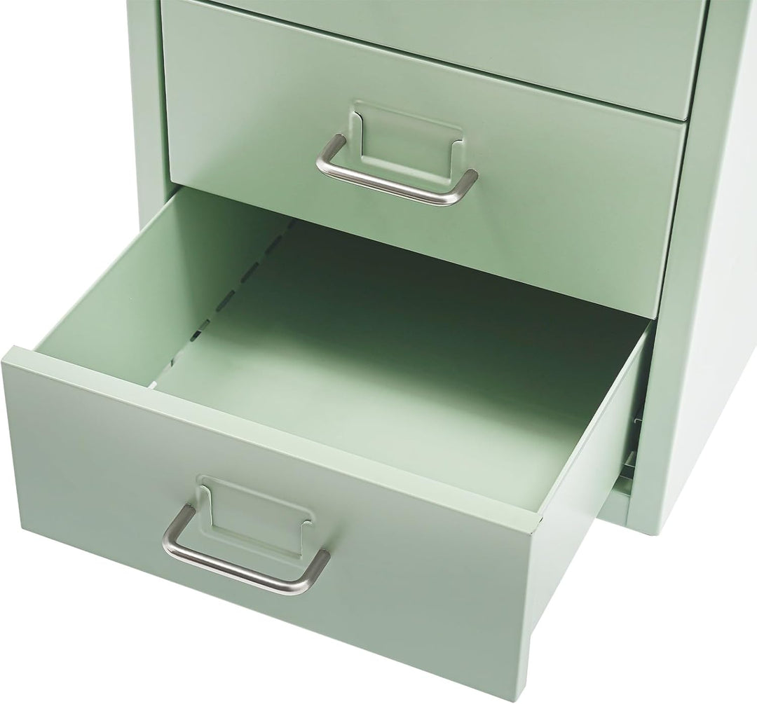 Aktenschrank, Rollcontainer mit 6 Stock Schubladen, Metallschrank Aktenschrank Abschliessbar, Bürosc