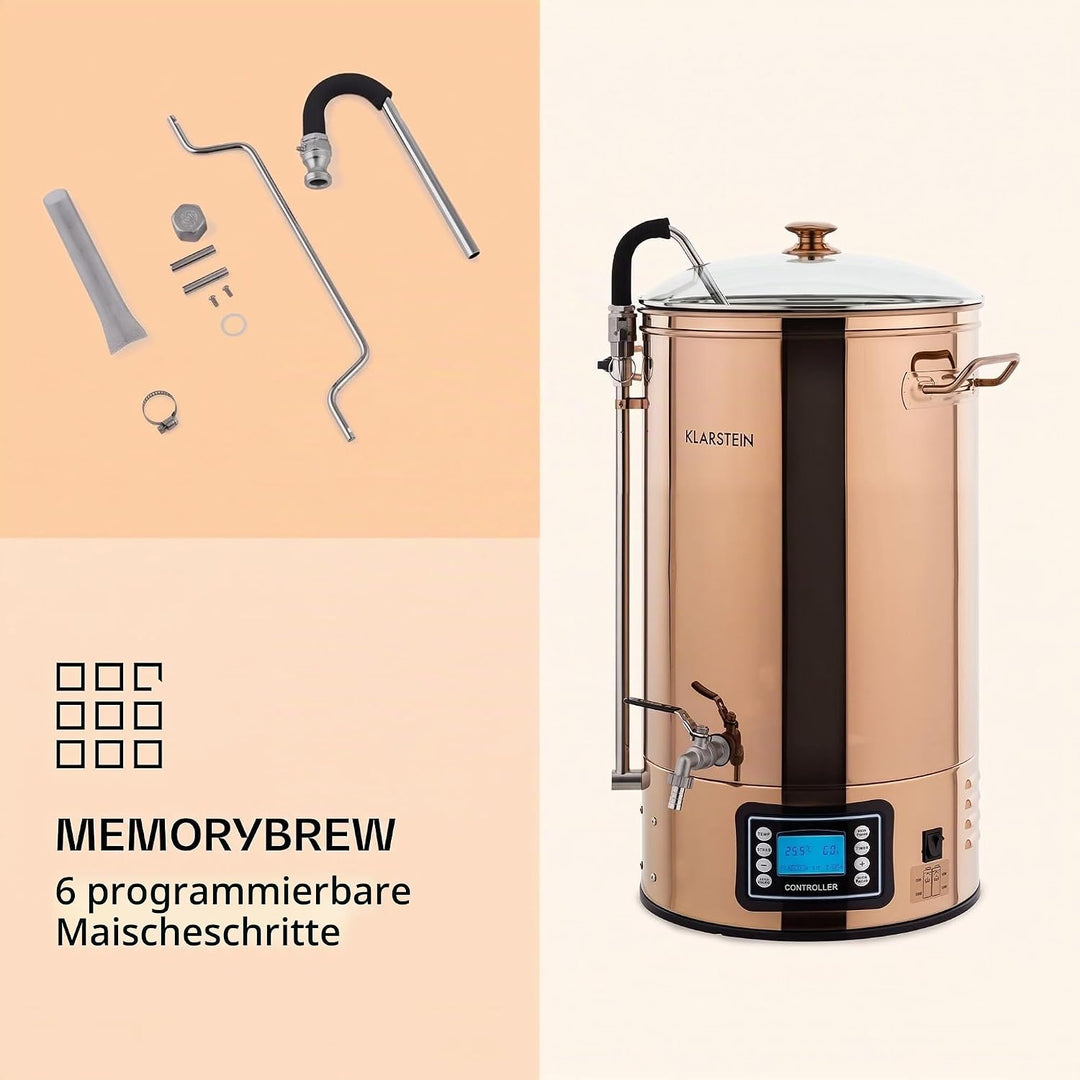 Klarstein Mundschenk Maischekessel Copper 30 Liters 30 Liters Copper, 30 Liters Copper