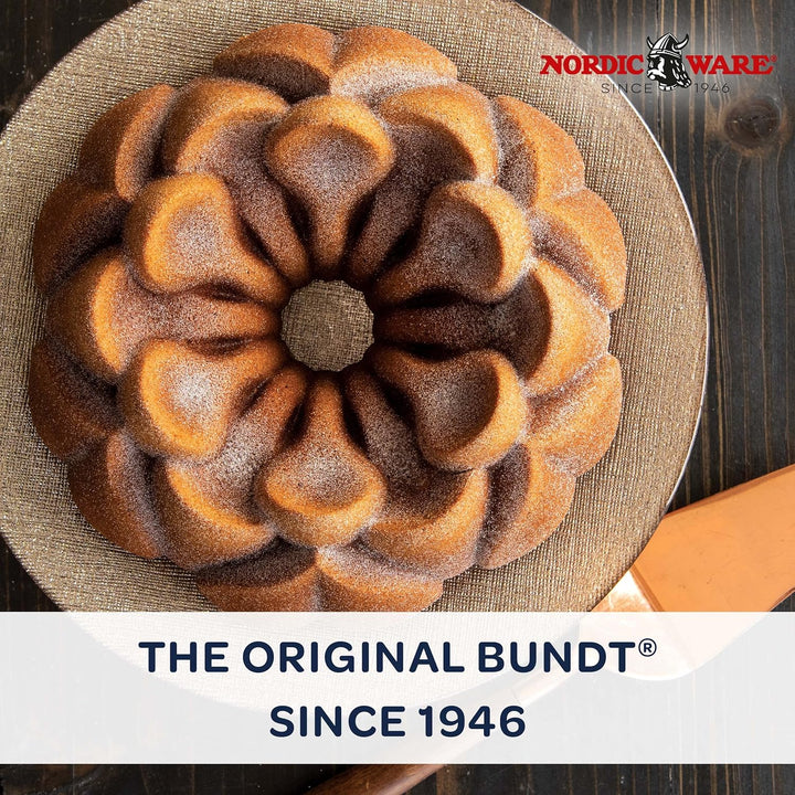 Nordic Ware Backform Magnolia Bundt Aluminium Gold, 25,1cm x 25,1cm, NW 93848 25,1cm Gold, 25,1cm Go
