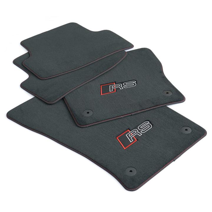 Audi 8Y1863011DRPP Textilfussmatten Premium Velours Fussmatten 4X Stoffmatten, mit RS Schriftzug, sc