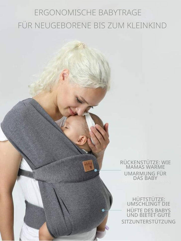 Babytrage für Neugeborene ab Geburt Extra Weich,Bauchtrage Baby-Tragetasche Ergonomisch Geeignet für