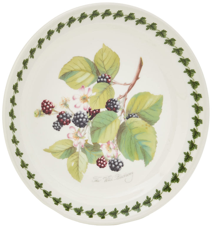 Portmeirion Pomona Salatteller | Set mit 6 Salattellern | verschiedene Blumenmotive | spülmaschinen-