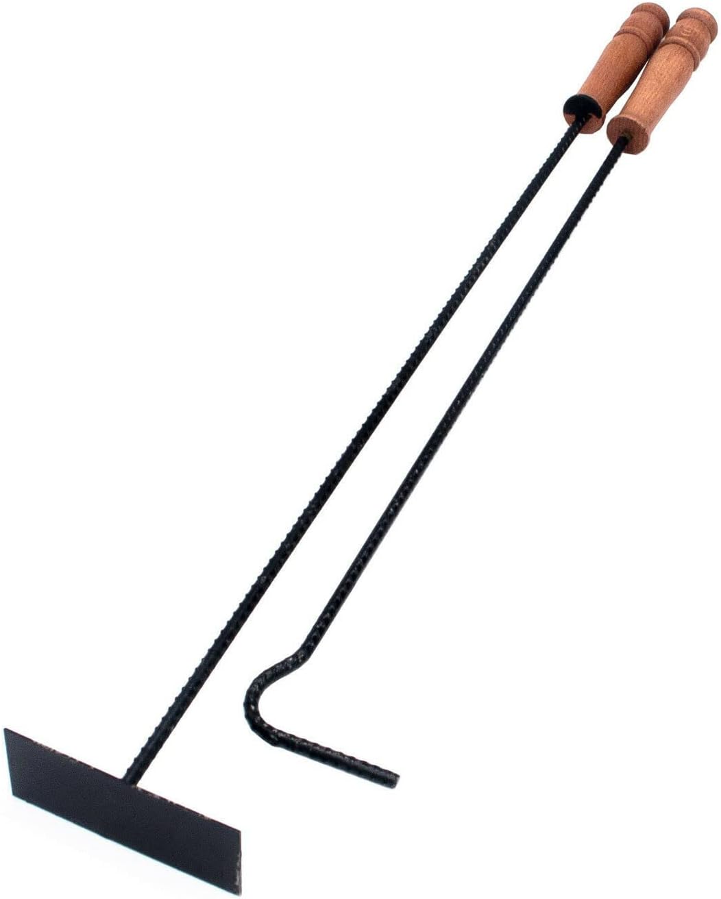 BAUSTER® Kaminbesteck Set Mit Schürhaken, Aschekratzer, Kehrschaufel und Kohlenkasten/Aschebehälter