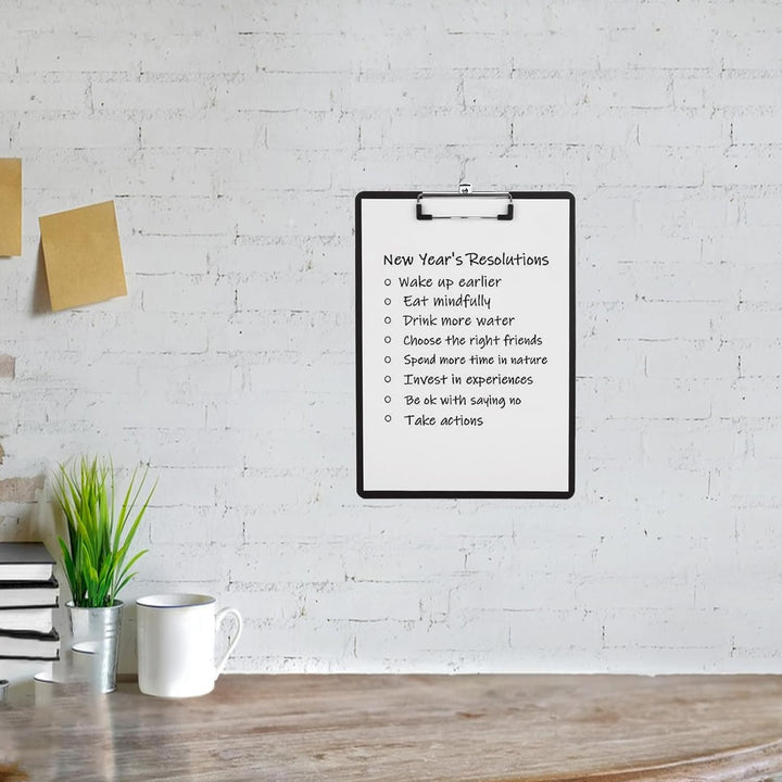 LDHHYH 10 Stück Kunststoff klemmbretter A4, kunststoff Klemmbrett A4 mit Metalklemme und Aufhängeose