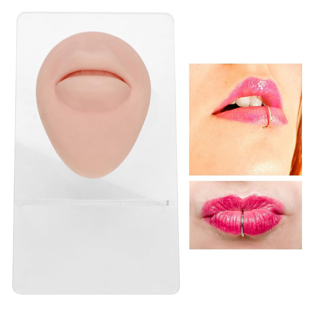 Silikon-Piercing-Körpermodell, Piercing-Körperteil-Modell mit Präsentationsständer, Weiches Silikon-