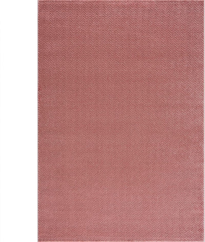 payé Teppich Wohnzimmer - Rosé - 200x290cm - Meliert Muster - Einfarbig - Hoch Tief Effekt - Kurzflo