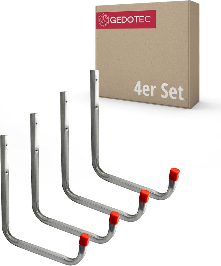 Gedotec Wandhaken Garage Metall-Haken Werkstatt | Schwerlast-Gerätehalter 250 x 300 mm | Befestigung