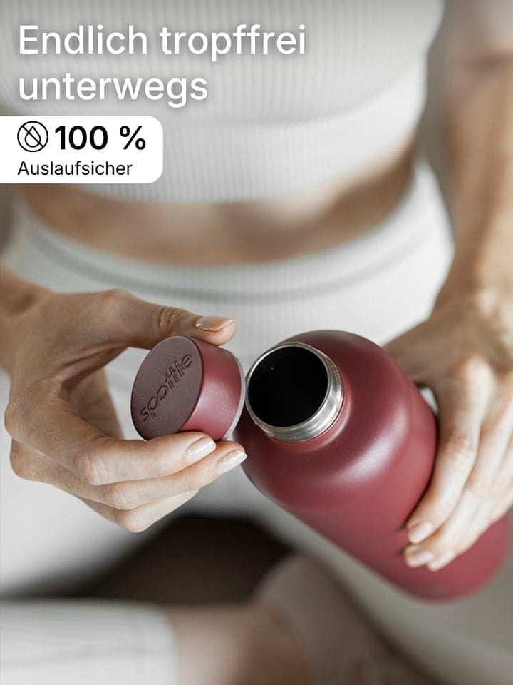 spottle Edelstahl Trinkflasche 750ml – Thermosflasche aus Metall, doppelwandig, vakuumisoliert, Kohl