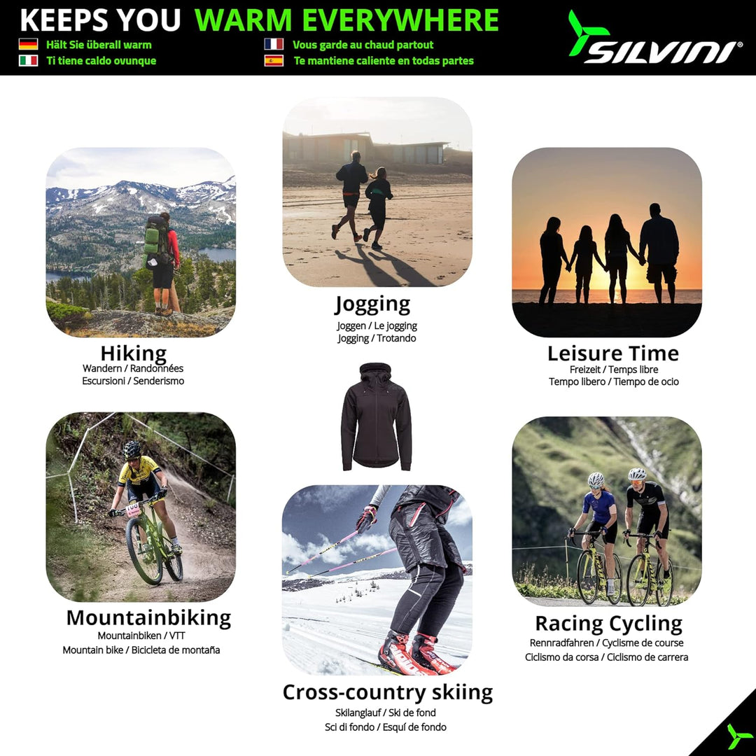 SILVINI Lano Damen Softshelljacke mit Kapuze Softshelljacke für Damen Softshelljacke Damen wasserdic