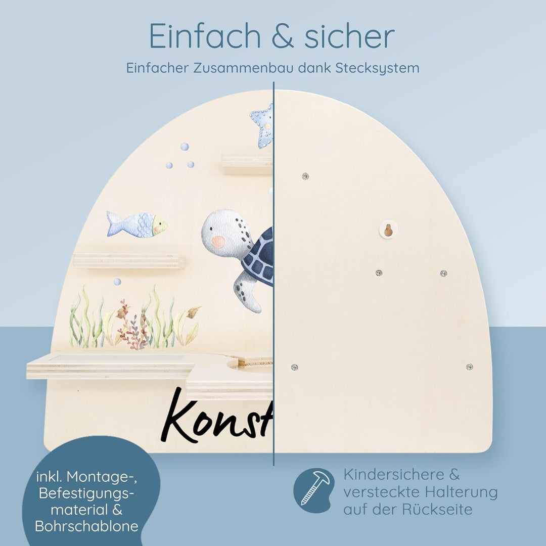 Personalisiertes Tonie Regal für Kinderzimmer - Magnetisches Toniebox Regal für Toniebox &amp; Figuren m