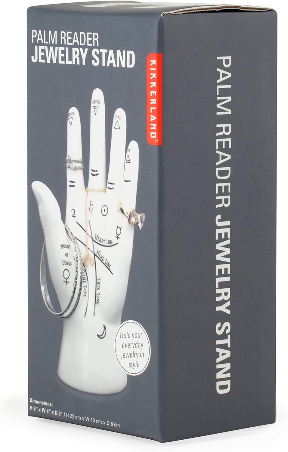 KIKKERLAND JK17 Palm Reader Schmuckständer, Weiss