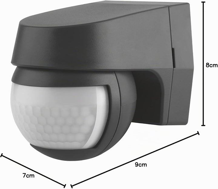Ledvance Sensor für Wandmontage, 110 Grad Erfassungsradius, IP44 Schutzklasse, Dunkelgrau, SENSOR WA