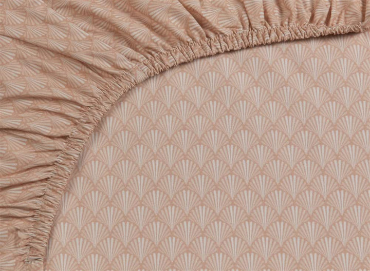 Pip Studio Scala Spannlaken Farbe Coral Grösse 90x200 cm