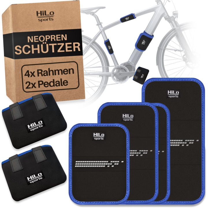 HiLo sports Fahrrad Rahmen- und Transportschutz Set - [4x Rahmenschützer & 2x Pedalschützer] - Für a