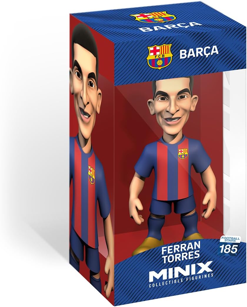 MINIX - Football Stars #185 – FC Barcelona – Ferran Torres 11 – Sammelfigur, 12 cm
