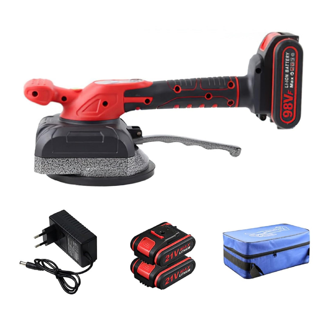 Fliesen, Saugnapf, 21 V, Fliesenmaschine, anpassbar, 60 kg (2 Batterie) | Vibrationsgerät, kabellos,