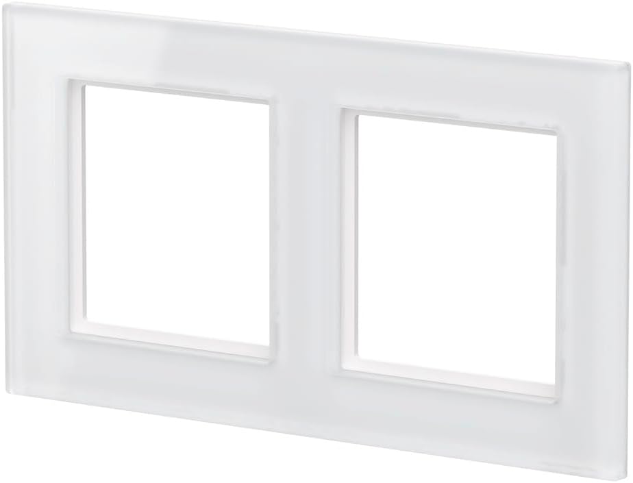 Homematic IP Glasrahmen, 2-Fach, weiss, HmIP-GF2 Glasrahmen 2-fach, Glasrahmen 2-fach