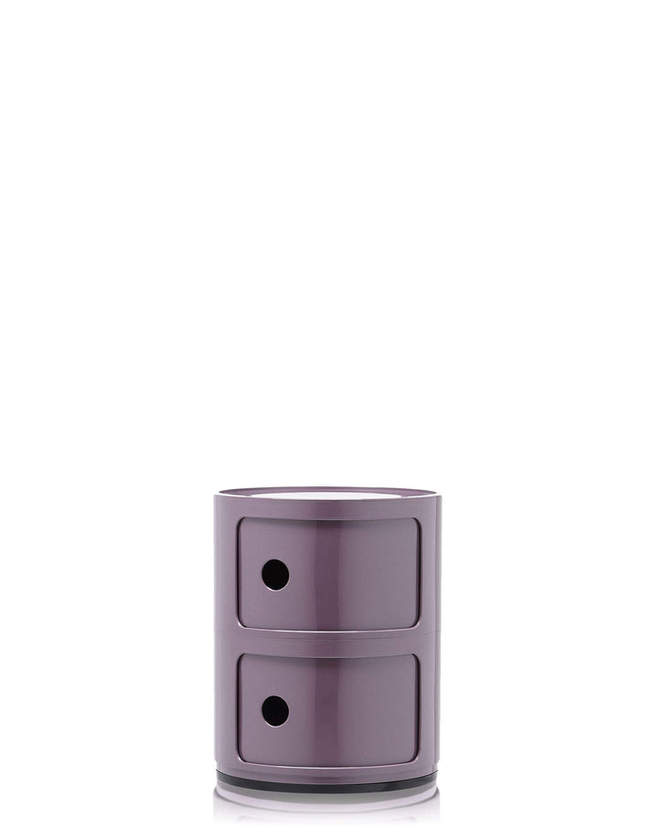 Kartell Componibili, 2 Elements, Violet, Runde Basis 2-fächer Violett, 2-fächer Violett