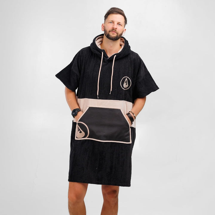 WAVE HAWAII Barravento Surfponcho für Körpergrössen 160-190 cm Poncho 100% ÖKO Baumwolle Velours Umk