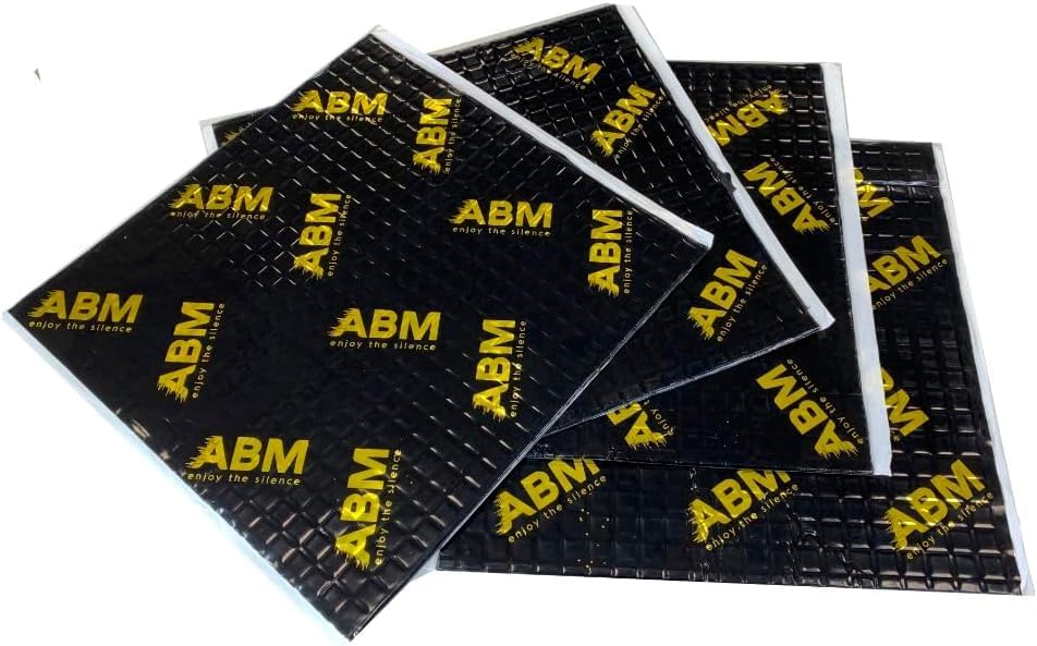 ABM Alubutyl BLACK 2.0 mm x 40 cm x 5 Meter = 2 m² Selbstklebende Alubutyl Anti Dröhn Dämmmatte, Aut