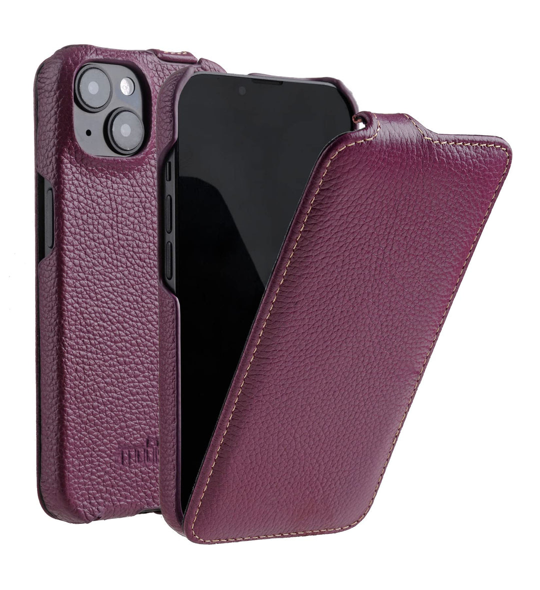 Mobiskin Hülle passend für Apple iPhone 14 (6,1 Zoll), Handyhülle mit beschichtetem Leder, Case, Sch