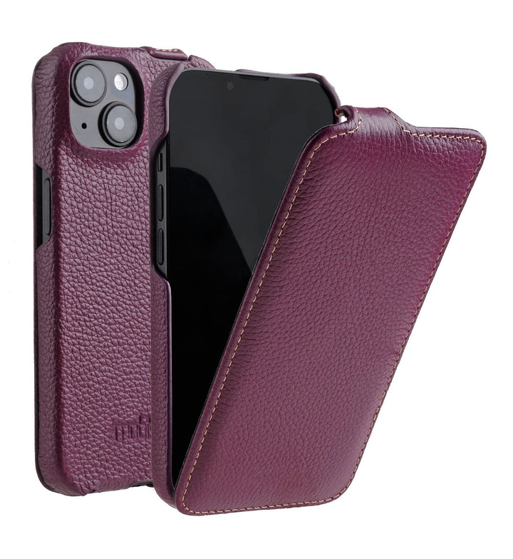 Mobiskin Hülle passend für Apple iPhone 14 (6,1 Zoll), Handyhülle mit beschichtetem Leder, Case, Sch