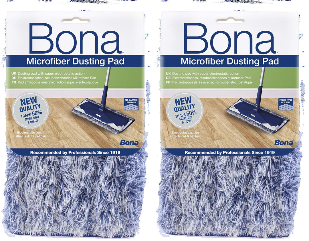 Bona Staubpad, Polyester, 46,5 x 14 cm, Grau (Packung mit 2) Grau 46,5 x 14 cm (Packung mit 2), Grau