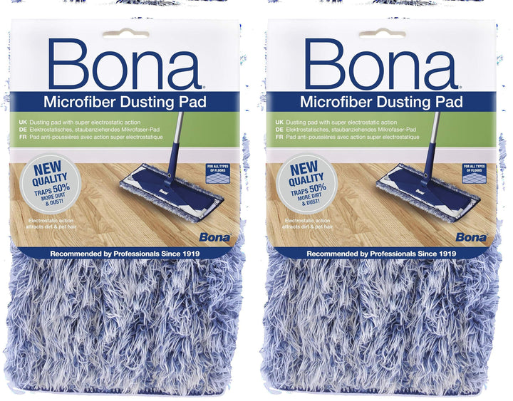 Bona Staubpad, Polyester, 46,5 x 14 cm, Grau (Packung mit 2) Grau 46,5 x 14 cm (Packung mit 2), Grau