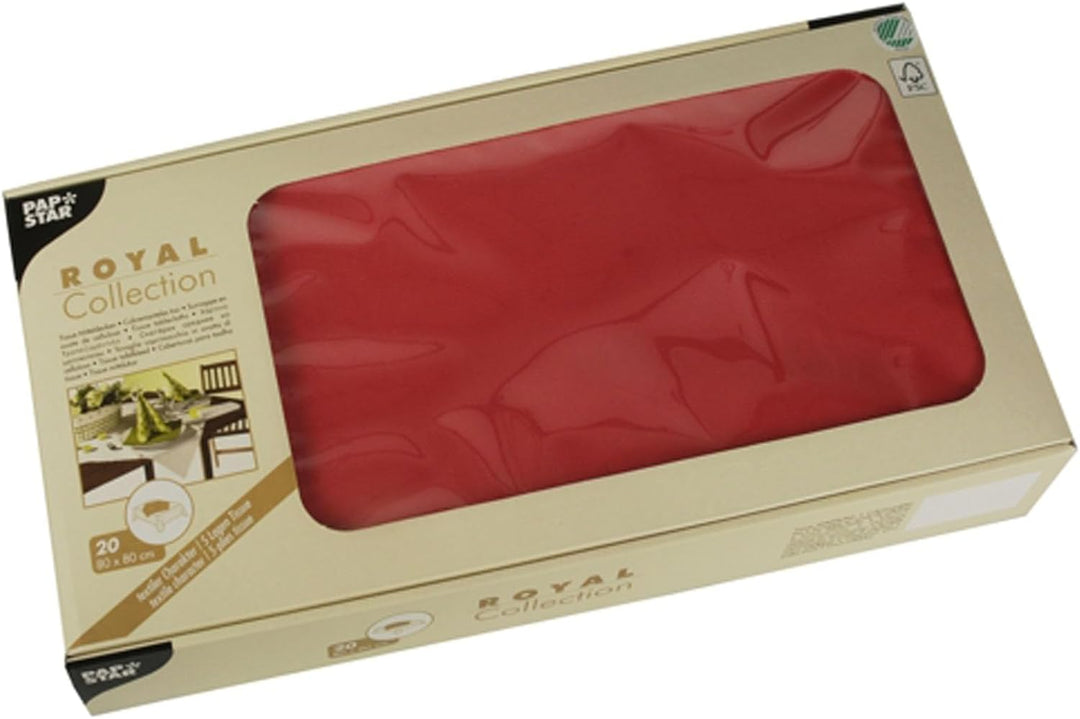 PAPSTAR 100 Mitteldecken, Tissue ROYAL Collection 80 cm x 80 cm rot